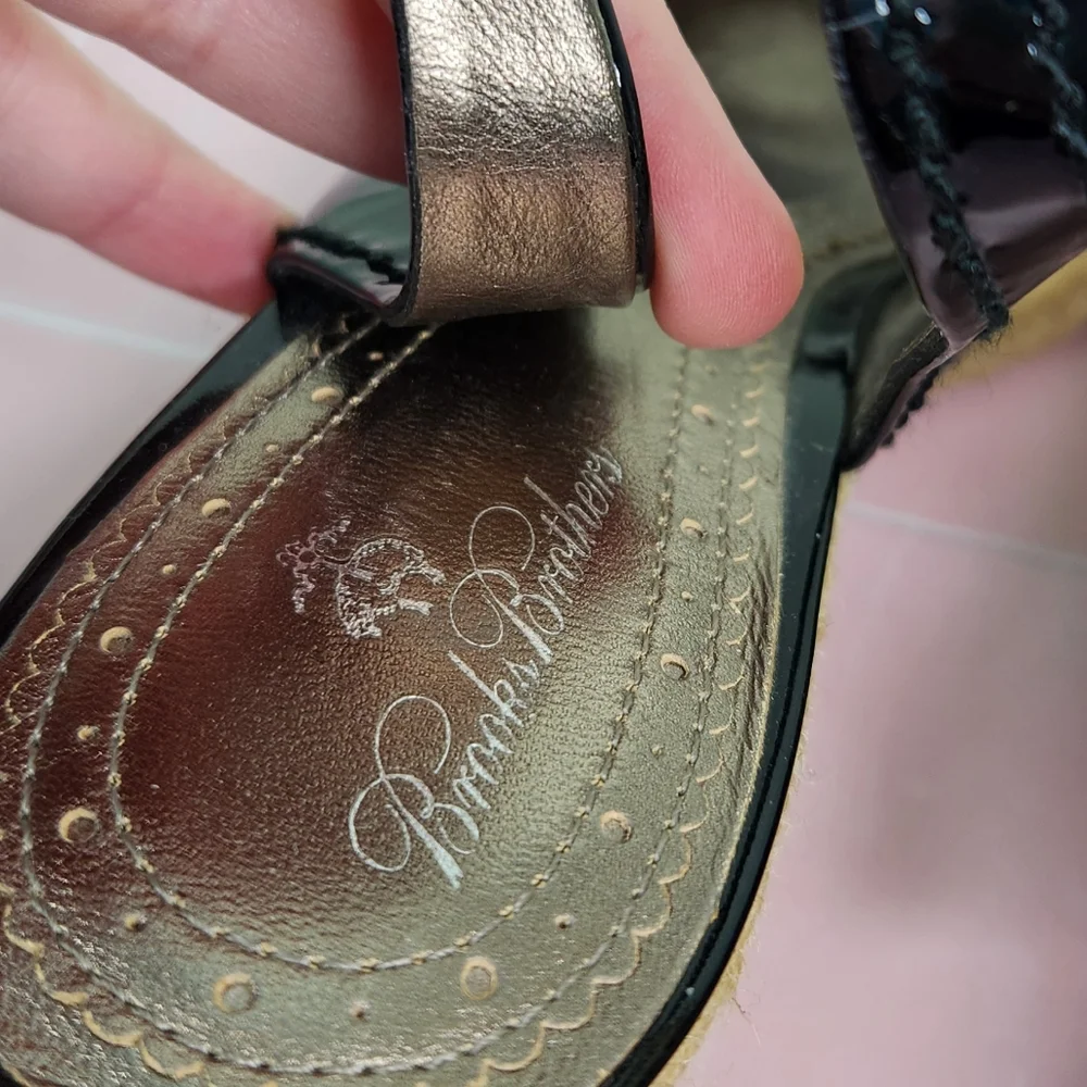 Brooks Brothers Patent Leather Espadrille